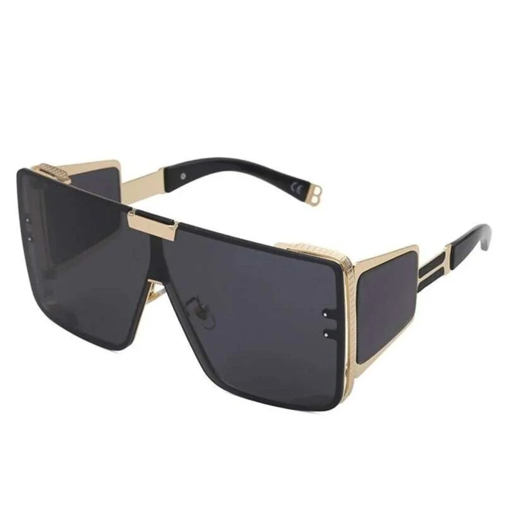 Shield Sunglasses Women Oversized Flat Top‎ Fashion Shades Designer Betty Lentes